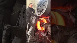 Make in China From Thick to Thin: Iron Block Ring Rolling Process (Full Workflow) #process #ironman