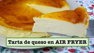 TARTA DE QUESO🧀 En freidora de aire ( AIR FRYER ) En pocos minutos!! Muy FÁCIL