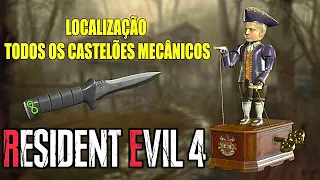 RESIDENT EVIL 4 REMAKE LOCALIZAÇÃO Todos os Castelões Mecânicos  + Faca Infinita