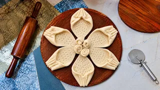 आटे के पेड़े का डिज़ाइन #roti #cooking #live