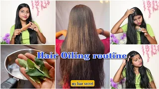 my hair Oiling routine|how to get healthy & smooth hair | dry hair remedy|