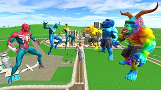 Colorful Evil Kong VS Colorful Spiderman 😱 INDIAN BIKE DRIVING 3D
