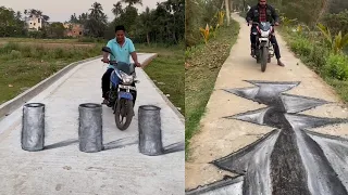 Top 5 Best 3D street art by chandan art academy | 3D Street art illusion