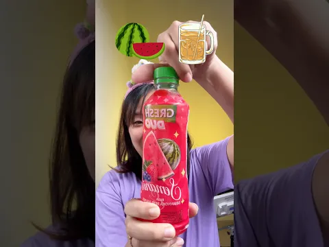 MINUM TEH ES SEMANGKA 🧊🍉 #mukbang #asmr #videolucu #minuman #shorts #drink #challenge #fyp