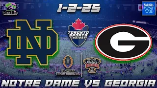 1-2-25 Notre Dame vs Georgia Sugar Bowl Game Audio | College Football Playoff LIVE Streamcast & Chat