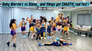 Baby Warriors vs Diana… and it turned CHAOTIC real fast 💀🔥