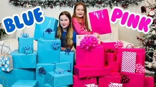 PINK and BLUE Gifts Challenge with Sisters Play Toys