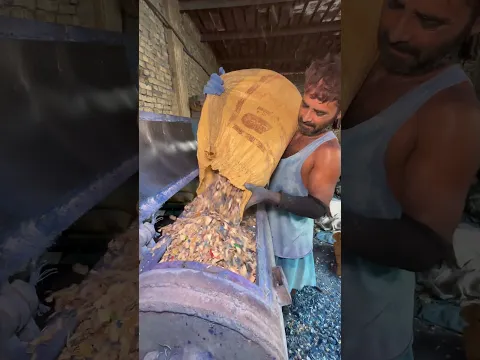 Old Plastic Drums Melted Into New Pellets