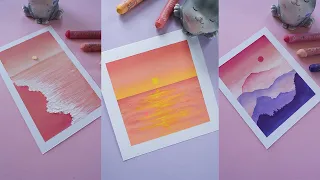 5 Easy Oil Pastel Sunset Drawing Ideas