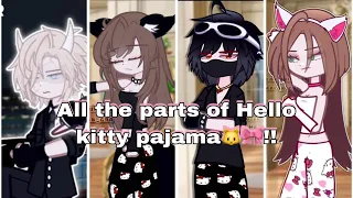 ALL THE PARTS OF HELLO KITTY PAJAMA TREND 🐱🎀!!
