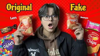Real vs Fake Brands Food Challenge ! *Omg Unbelievable* || Hellvishhh