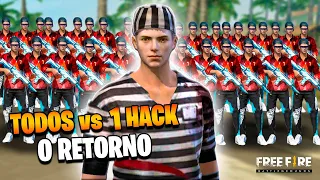 TODOS vs 1 HACK DE CAPA  TROCADOR DE ARMA NO FREE FIRE #freefire #ff