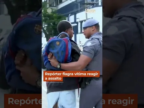Repórter flagra vítima reagir a assalto #shorts #cidadealerta