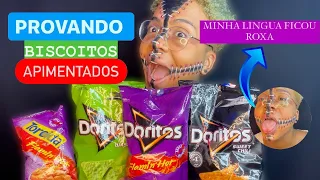 PROVANDO TODAS AS COMIDAS APIMENTADAS DO MERCADO