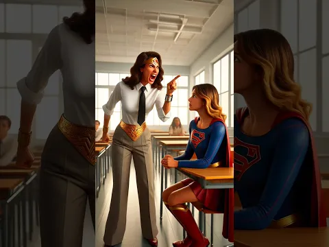 Supergirl ko lena hai teacher wonderwomen se apne lunch ka badla😱#shorts #marvel #avengers