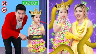 HOW TO SNEAK SNACKS INTO CLASS! Genius Food Hacks For Smart Parents Part 2 By T-STUDIO