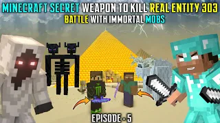 😱FOUND MOST POWERFUL WEAPON TO KILL REAL ENTITY 303 - HEROBRINE KILLED IMMORTAL MOBS