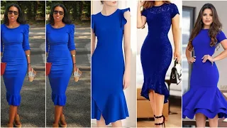 VESTIDOS BONITOS YSENCILLOS de Moda Mujer 2021 2022vestidos COLOR AZUL*vestidos sencillos COLOR AZUL