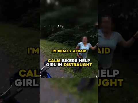 Bikers Help Crying Woman On Road