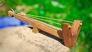 How To Make Simple Wooden Slingshot || Totally Handmade No Need To Any Machine