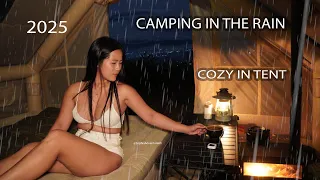 HAPPY NEW YEAR 2025 - SOLO CAMPING IN THE RAIN - Relaxing In Cozy Tent - Morning On The Clouds