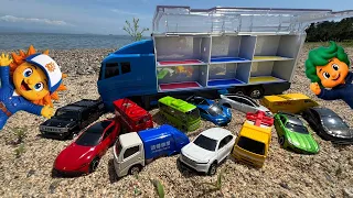 【いろさがし】おかたづけコンボイ★おなじ 色の くるまを さがそう！🚚✨️