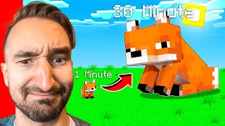 Minecraft BUT Mobs Grow Every Minute