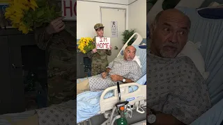 Daughter in the military shocks ill father at hospital!
