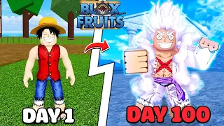 KienRic Tóm tắt 100 ngày trở thành Vua Hải Tặc Luffy trong Blox Fruits