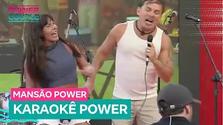 'Eu vou tomar um tacacá': Esdras e Gretchen cantam hit de Joelma em karaokê | Power Couple