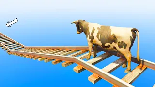 مجنون البقرة الباركور - مستحيل باركور Crazy Cow Parkour - IMPOSSIBLE PARKOUR GTA | Vaca Parkour