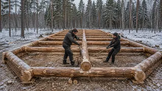 This couple built themselves an incredible wooden cabin in 2 years using only basic tools!