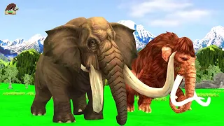 Woolly Mammoth and Wild Animals | Cow Cartoon Animation | Animal Revolt TV