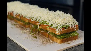 Most Satisfying Veg Cheese Grilled Sandwich Making Process In Mumbai
