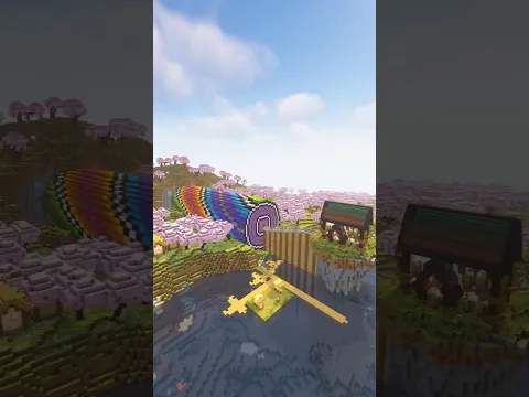 I’ve built a 10‘000 Blocks Long Optical Illusions Roller Coaster in Minecraft! #timelapse #shorts