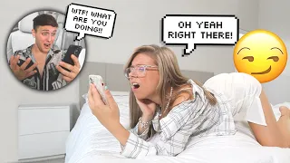 CALLING MY BOYFRIENDS PHONE WHILE MOANING!! *he went crazy*