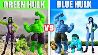 HULK FAMILY vs RED HULK FAMILY in GTA 5...