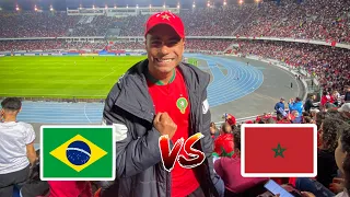 اول مرة احضر ماتش للمغرب في حياتي وفي المغرب وكمان مع البرازيل😍😍احساس روعة😍🙈