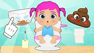 BEBÉS ALEX Y LILY 💩💩 Lily Aprende a hacer CACA sin Pañales