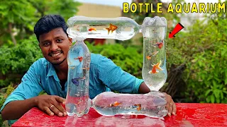 செலவே இல்லாமல் மீன் தொட்டி செய்யலாம்! 😍 | DIY Vertical Aquarium 🐠 | Fish Tank Making