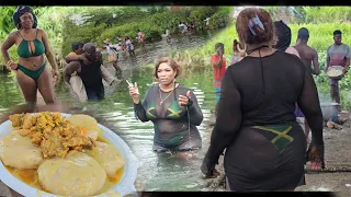 100 dumplings vs 1 full bus of people | coconut dumpling curry chicken stew Pork curry shrimp