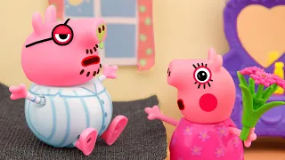 Daddy Pig is allergic, Polly, baby stroller, Flowers, Zoo accident, Peppa Pig Animation, 4K