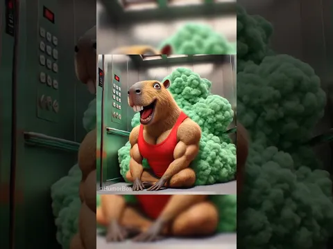 😅 IA Memes GPT 284 🤣 El capibara musculoso bota un gas insano 👻 #ia #memes #humor #comedia
