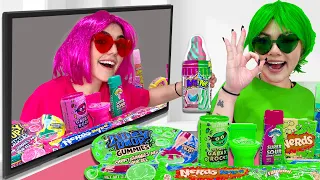 Eating Only Green vs Pink Foods for 24 Hours