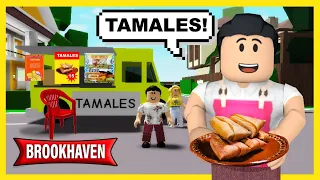 Vendiendo TAMALES en Brookhaven 🤑 | Karla se avergüenza 😲 |Mamá vs Roblox