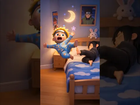 Sasuke chutou o Naruto pra fora da cama! 😱