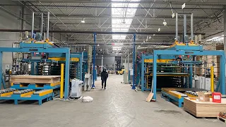 Film faced plywood hot pressing lamination line#filmfacedplywood#filmfaceplywoodhotpress