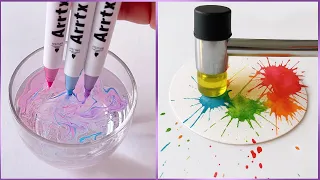 12 watercolor painting Ideas for Beginners || Easy Creative Art Hacks When You’re Bored || painting