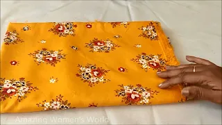 #Live Simple & Beautiful Floral Frock Cutting & Stitching at home. Step by Step Live Streaming..