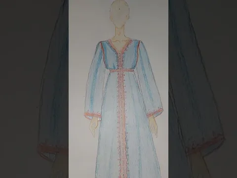 رسم قفطان مغربي